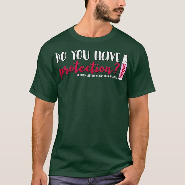 Camiseta Esteticista: ¿Tiene el uso de protección SPF? (Anverso)