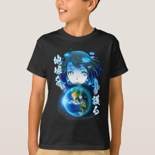 Camiseta Estético Chica de Camisas Animáticas Japonesas Día