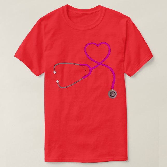 Camiseta Estetioscopio Corazón 2 (Diseño del anverso)