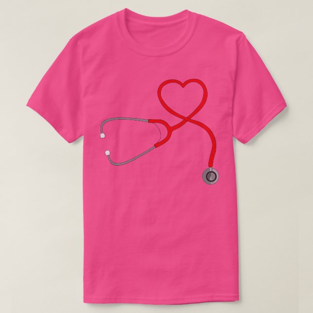 Camiseta Estetioscopio Corazón 7 (Diseño del anverso)