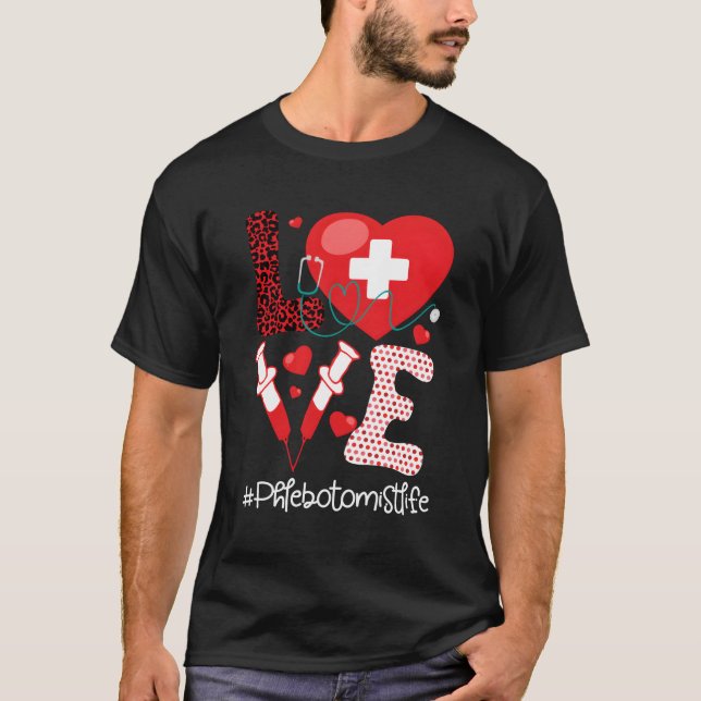 Camiseta Estetioscopio De Vida Flebotomático El Phlebotom M (Anverso)