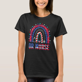 Camiseta Estetoscopio Arcoíris Patriótico O Enfermera Feliz