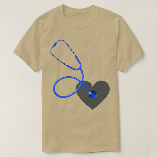 Camiseta Estetoscopio cardíaco 1 (Diseño del anverso)
