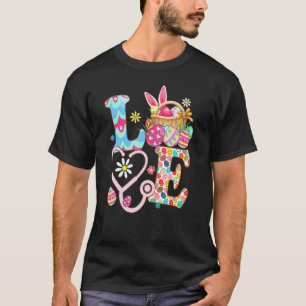Camiseta Estetoscopio de amor Vida de bata enfermera coneji