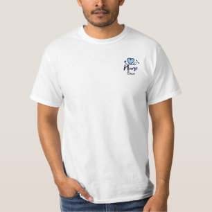 Camiseta Estetoscopio de corazón azul lindo Personalizado