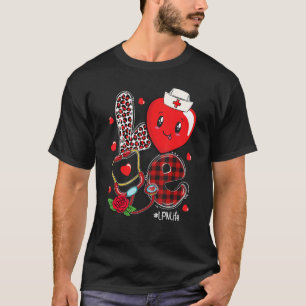 Camiseta Estetoscopio de corazón de AMOR LPN Vida Enfermera