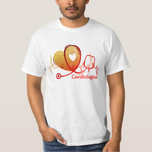 Camiseta Estetoscopio de Curva del Corazón - Cardiólogo 1