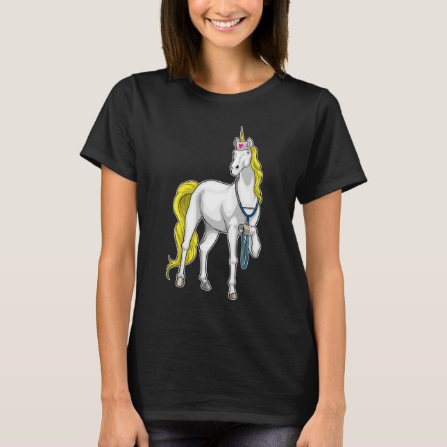 Camiseta Estetoscopio de enfermera de unicornio (Anverso)