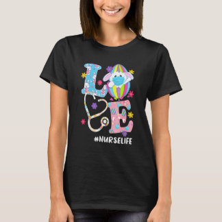 Camiseta Estetoscopio de enfermería Scrub Life Enfermera Co