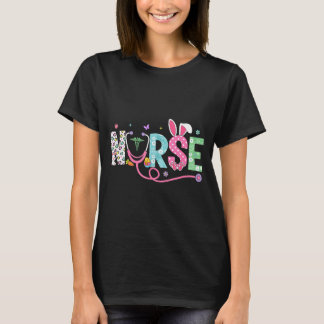 Camiseta Estetoscopio de huevo de orejas de conejo enfermer