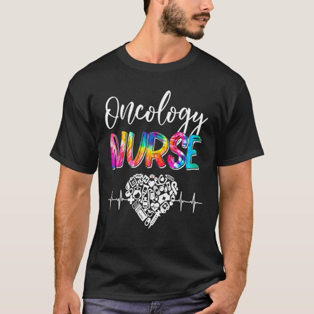 Camiseta Estetoscopio de tinte de dosis oncológica Enfermer (Anverso)