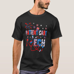 Camiseta Estetoscopio del 4 de julio para mujeres Cuidado d