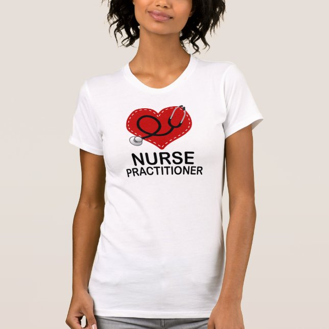 Camiseta Estetoscopio del corazón del médico de la (Anverso)