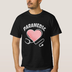 Camiseta Estetoscopio paramédico con corazón