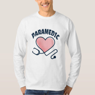 Camiseta Estetoscopio paramédico con corazón