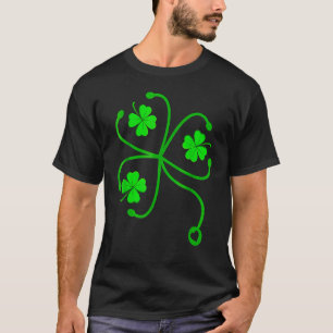 Camiseta Estetoscopio Trébol Irlandés Enfermera Asistente d