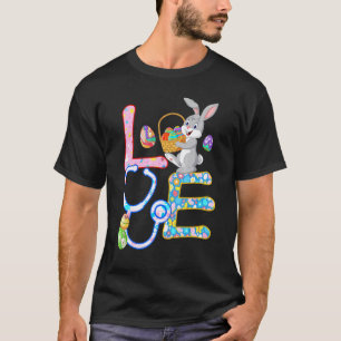 Camiseta Estetoscopio Vida de Quirófano Enfermera Conejo Fe