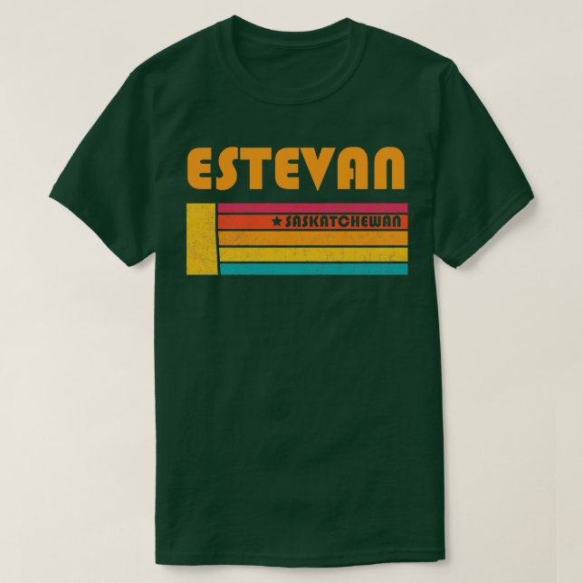 Camiseta Estevan Saskatchewan Canadá Vintage Dolor Sou (Diseño del anverso)