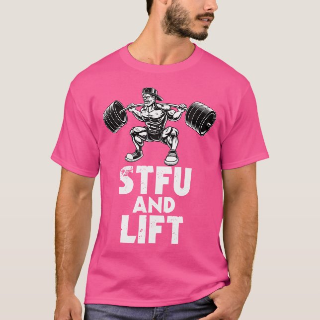 Camiseta Estfu De Construcción De Cuerpos Y Barbell Del Cua (Anverso)