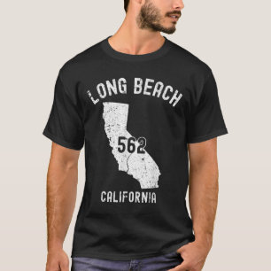 Camiseta Estíl Atlético Vintage de Long Beach California Ca