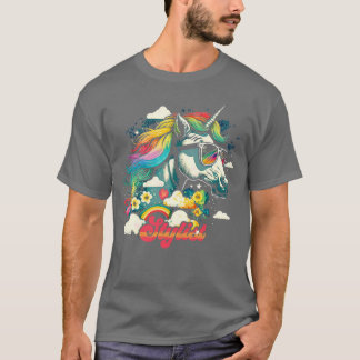 Camiseta Estilista de Unicornio arcoiris