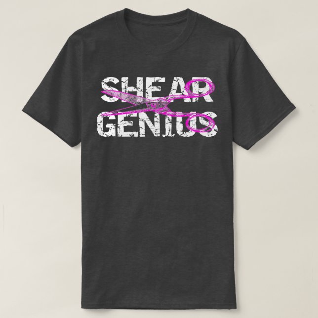 Camiseta Estilista Shear Genius Hairdresser (Diseño del anverso)