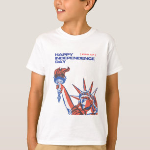 Camiseta Estilizada antorcha de la libertad por el Día de l