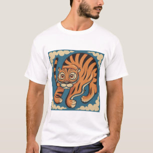 Camiseta estilizada de animales salvajes