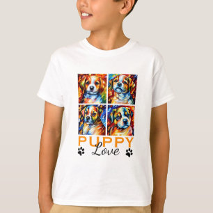 Camiseta estilizada de cachorros
