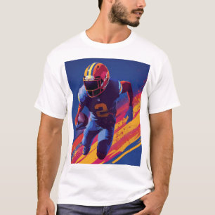 Camiseta estilizada de jugador de fútbol americano