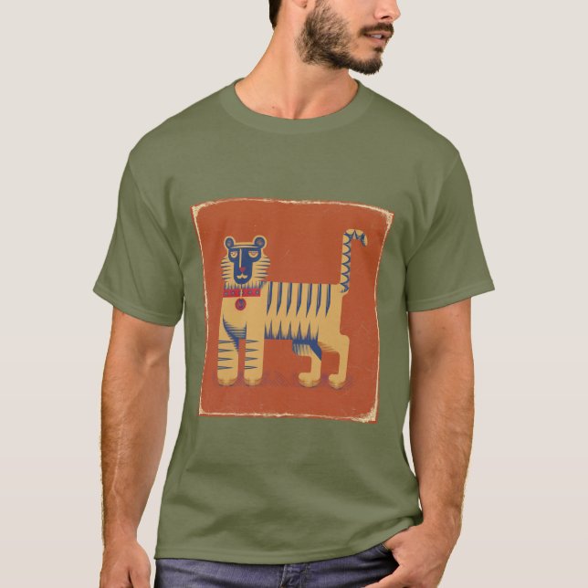 Camiseta estilizada de vida salvaje (Anverso)
