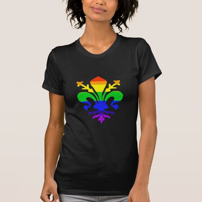 Camiseta Estilizada flor arcoiris de Lis (Anverso)