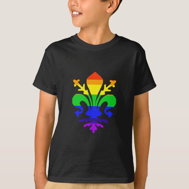 Camiseta Estilizada flor arcoiris de Lis (Anverso)