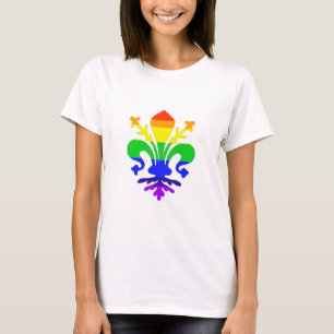 Camiseta Estilizada flor arcoiris de Lis