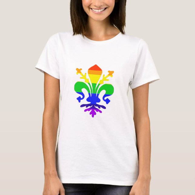 Camiseta Estilizada flor arcoiris de Lis (Anverso)