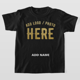 CAMISETA ESTILIZADO MODERNO PERSONALIZABLE NEGRO VERIFICADO
