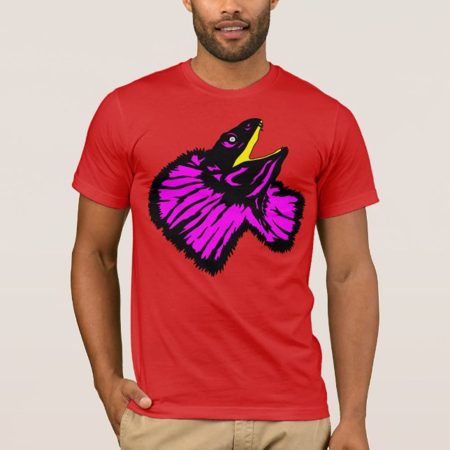 Camiseta Estilizado Neon Pink Frill Lizard (Anverso)