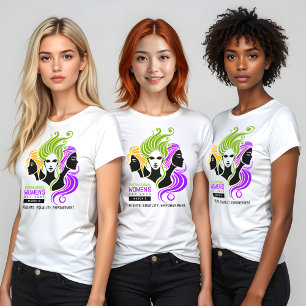 Camiseta Estilizado trío colorido de mujeres 2025