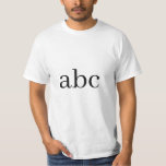 Camiseta Estilo ABC<br><div class="desc">Presentamos el estilo ABC. Haz que sea tu moda primero. ¡Date prisa!</div>