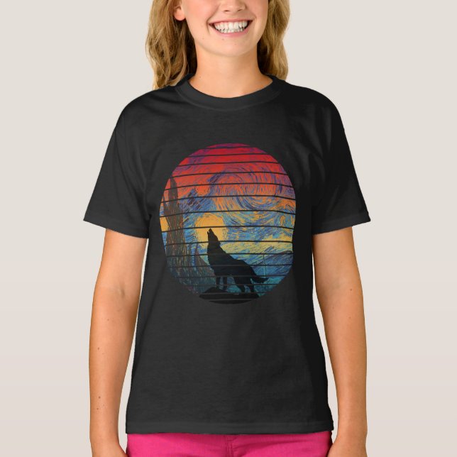 CAMISETA ESTILO ABSTRACTO AULLIDO DE LOBO (Anverso)