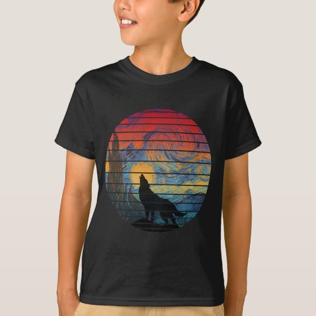 CAMISETA ESTILO ABSTRACTO DE WOLF HOWLING (Anverso)