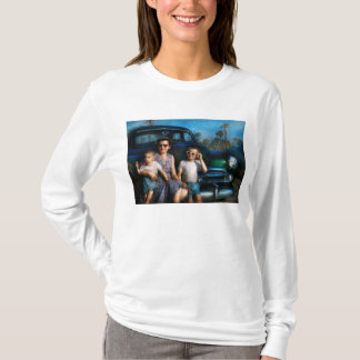 Camiseta Estilo Americano - Coche - Las vacaciones clásicas