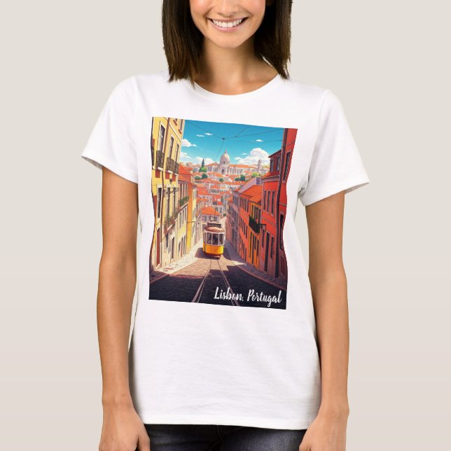 Camiseta estilo anime de Lisboa Portugal (Anverso)