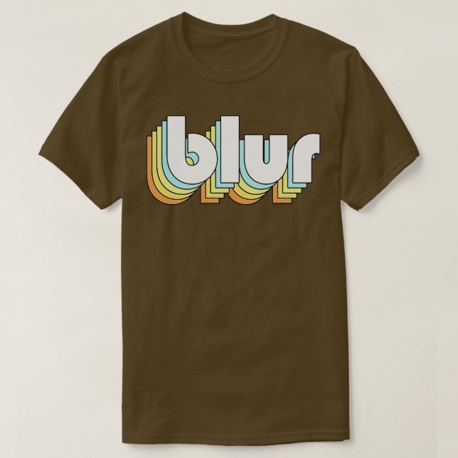 Camiseta Estilo anticuado de tipografía arcoiris retro borr (Diseño del anverso)