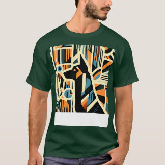 Camiseta Estilo Art Déco de Malinois de Bélgica