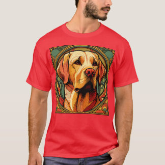 Camiseta Estilo Art Nouveau del perro del Golden Retriever