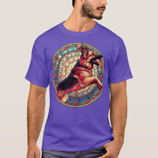 Camiseta Estilo Art Nouveau Pastor Alemán Alation Dog