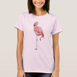 Camiseta estilo Art Vintage Flamingo Rosa