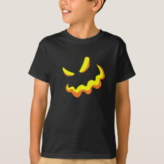 Camiseta Estilo asustadizo B de la cara de la calabaza