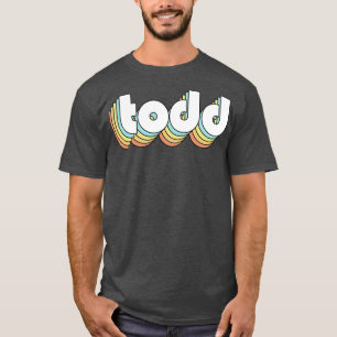 Camiseta Estilo atenuado de la tipografía del arcoiris Todd